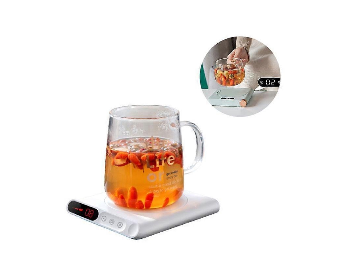 Lurelia Base 2 Em 1 Aquecedor Refrigerador Para Bebidas 60°c 3 Temperaturas Led Aço Inoxidável