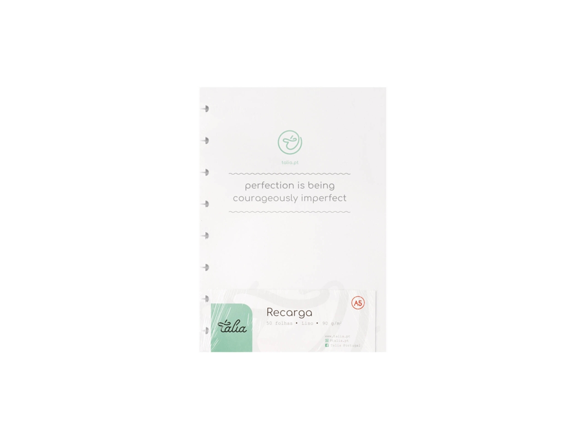 Recarga Papel A5 Liso Para Caderno Smart Talia