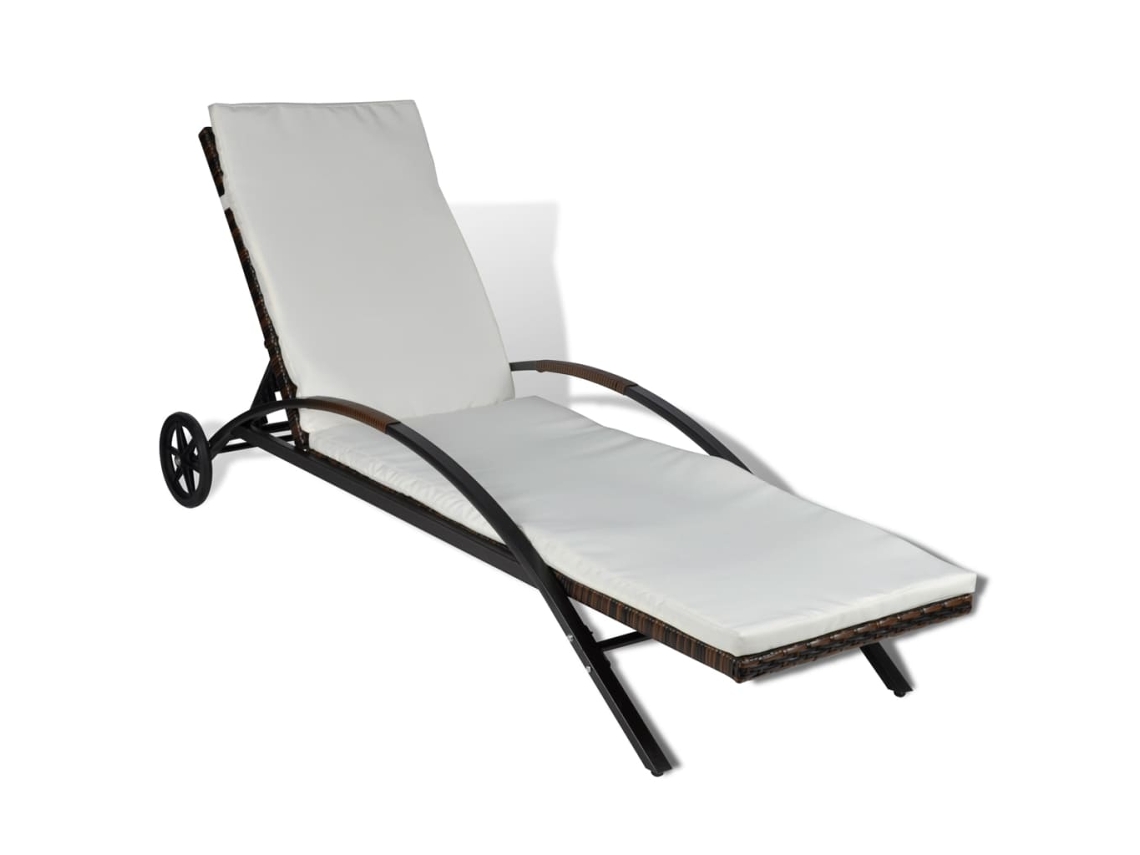 Sun Lounger, Sun Loungers Vidaxl Marrom Rattan / Vime (n/a)