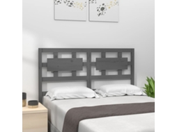 Vidaxl Cabeceira De Cama 125,5x4x100 Cm Pinho Maciço Cinzento