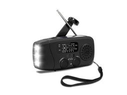 Rádio portátil de emergência HEXINYIGJLY, energia solar, preparação, preto