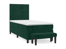 Box Spring Bed, Box Spring Beds Vidaxl Verde Veludo (80 X 200 Cm)