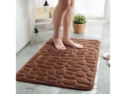 Tapete de Banheiro Antiderrapante 3d , Resistente a Perfurações e Absorvente, Lavável na Máquina e de Secagem Rápida. MDUG (cor Café)