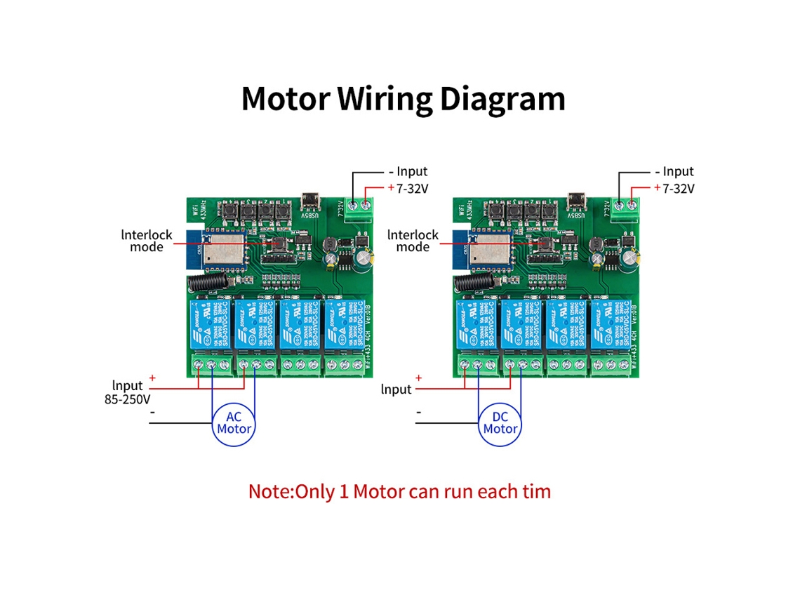 Módulo Controlador Interruptor Tuya Wifi Rf 5v 12v Compatível Com Alexa App