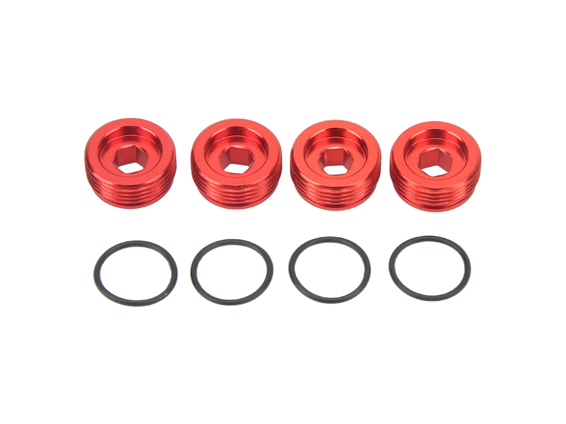Tuerca De Cubo Delantero Eje Con Anillo O De Aluminio Para Arrma 1/7 1/8 Piezas Accesorios Rc Rojo