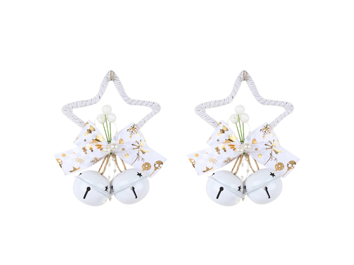 Laxiscreed Conjunto De Enfeites De Natal Com Estrela E Sino Para Decoração De Árvore