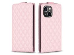 Capa Para Iphone 15 Pele Sintética Anti-choque Rosa