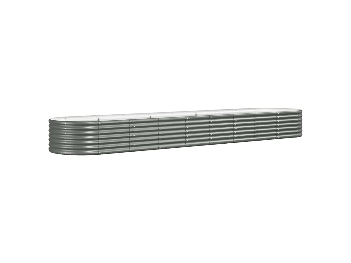 Garden Raised Bed, Garden Raised Beds Vidaxl Cinzeto Aço (368 X 80 X 36 Cm)