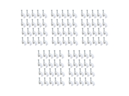 Clip de Aço com Prego 5mm para Fixação de Cabos 100pcs | S/MARCA