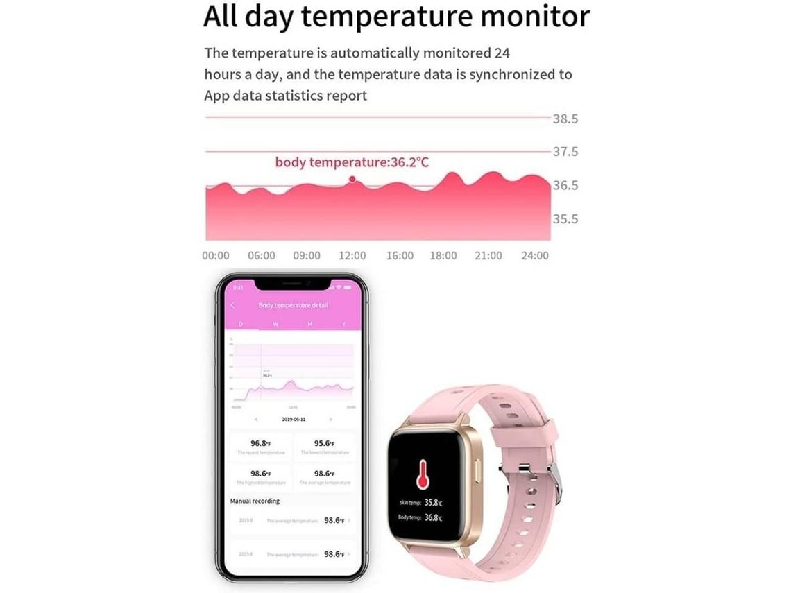 Smartwatch YIZHOOD YIZ1129 Preto