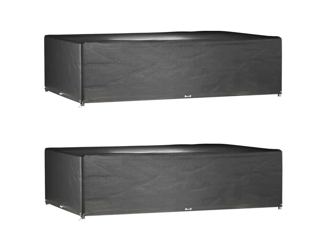 Vidaxl Capas P/ Mobília Jardim 2 Pcs 16 Ilhós 325x205x90 Cm Retangular