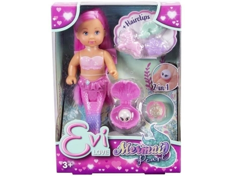 Simba Evi ama a sereia e sua boneca de pérolas, modelo Silvertorn.