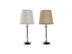 Lâmpada de mesa HOME ESPRIT Branco Bege Metal 25 W 220 V 20 x 20 x 46 cm (2 Unidades)
