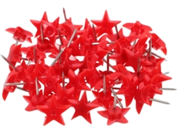 Packove 200-tachinhas Vermelhas Em Formato De Estrela Para Organização Com Caixa Armazenamento, Ideais Para Projetos