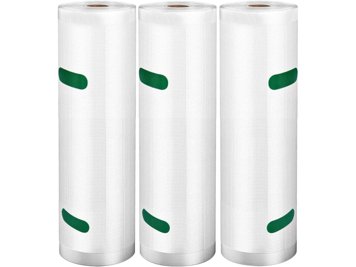 Sacos Para Seladora A Vácuo, Pacote Com 3 Rolos Para Food Saver, Sacos De Armazenamento A Vácuo Resistentes Para