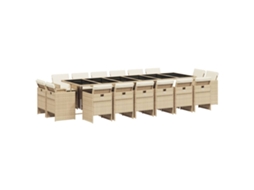 Garden Dining Set, Garden Dining Sets Vidaxl Bege Rattan / Vime (n/a)