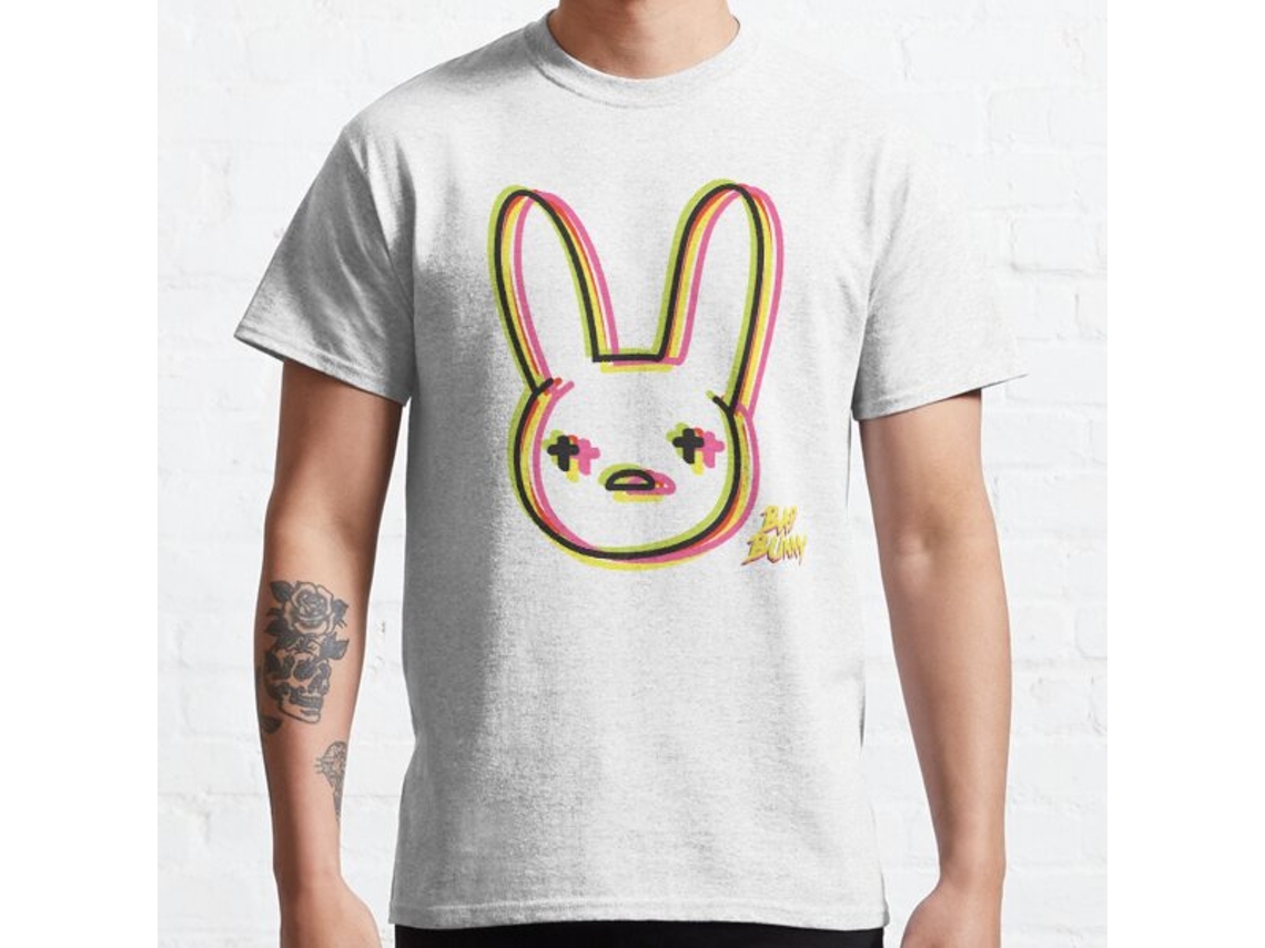 Rockinstone Bad Bunny - Bad Bunny Neon  Classic T-shirt(s)