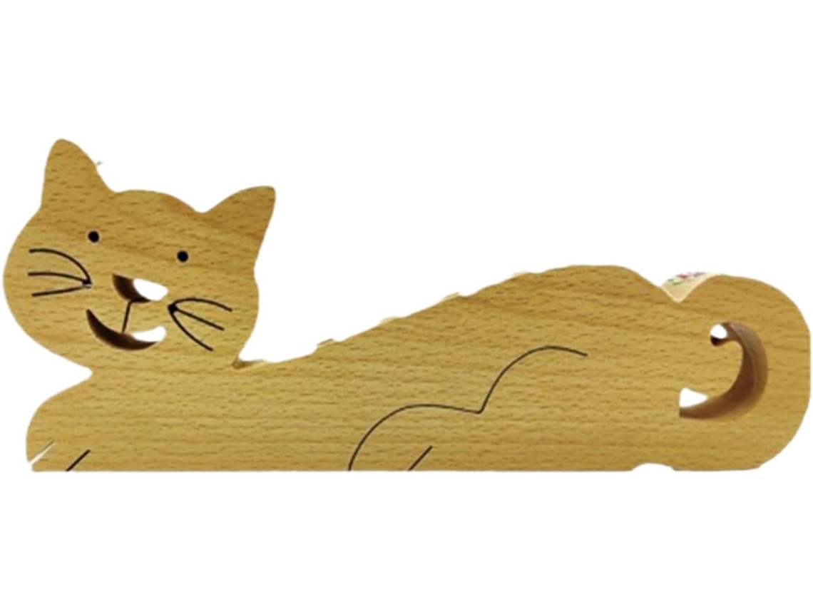 Porta Caneta Em Formato De Gato Porta Lápis Fofo | Decoração De Madeira Em Formato De Gato Para Gokoco