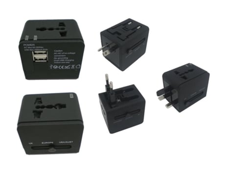 Clavija Adaptador Viaje Universal 2 Usb
