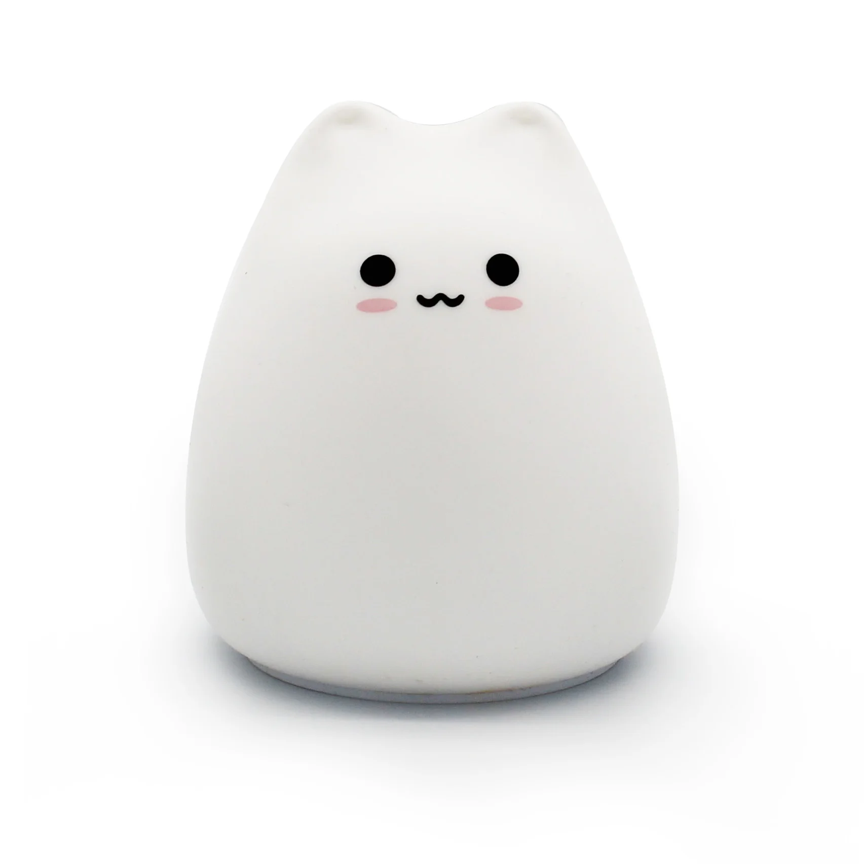 (gato Fofo) Luminária Noturna De Silicone Colorida Em Formato De Gato, Luminária De Mesa Led Com Desenho Animado