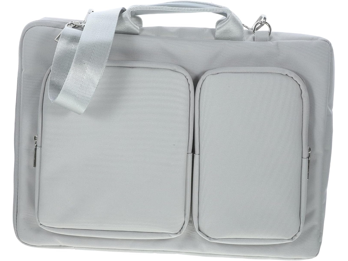Capa Para Laptop Em Dacron Prateado, Simples E Elegante