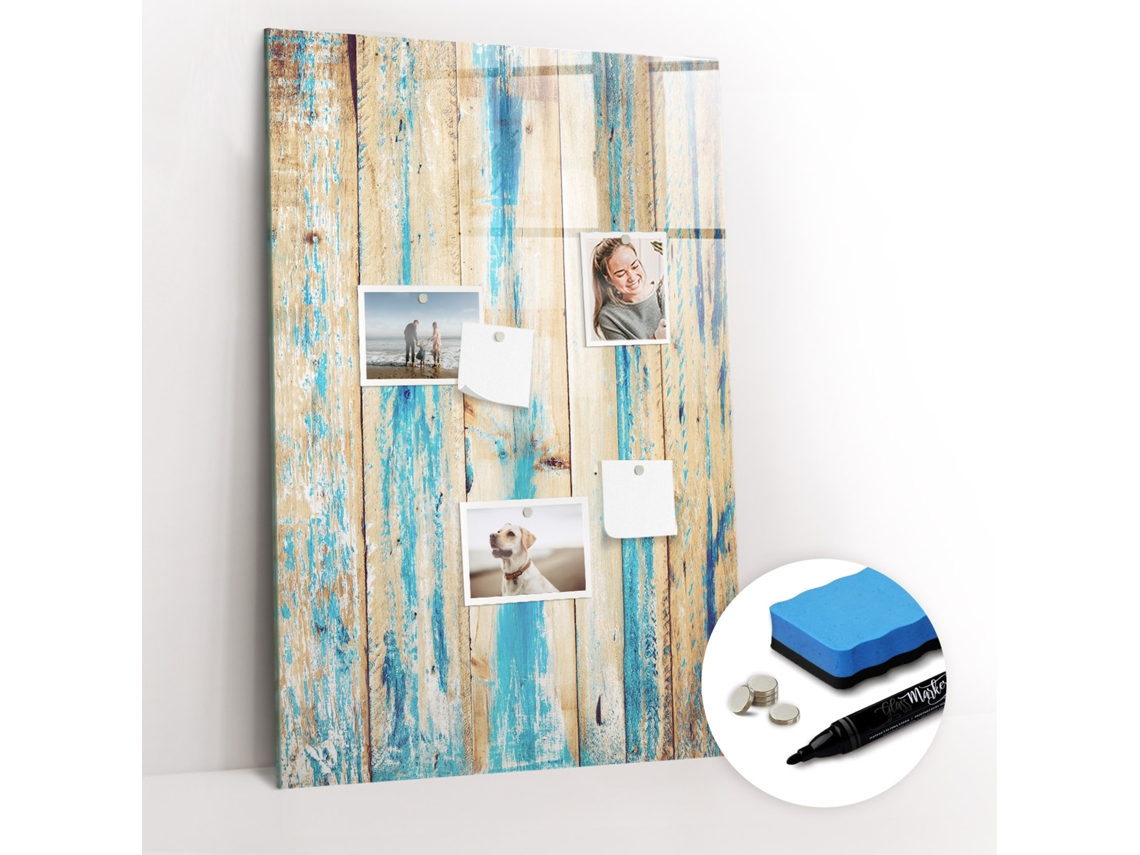 Quadro Magnético De Parede Madeira Envelhecida Para O Corredor Espelharte (60x90 Cm)