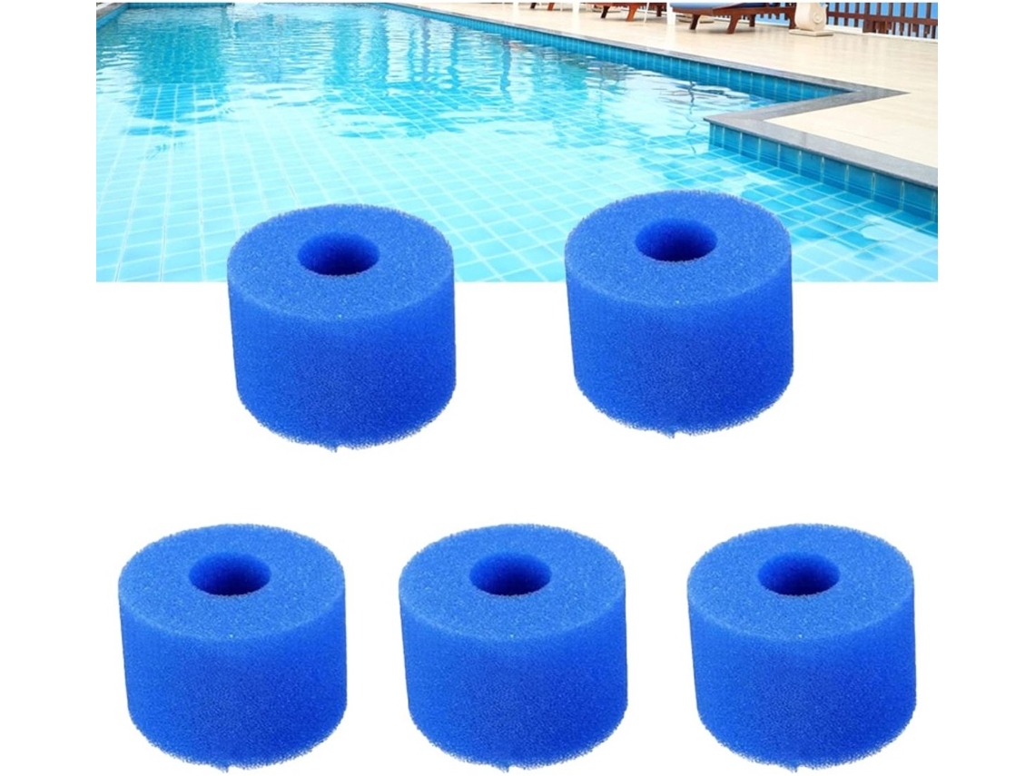 5 Peças Esponja Filtrante Reutilizável para Piscina AQUAFORGE