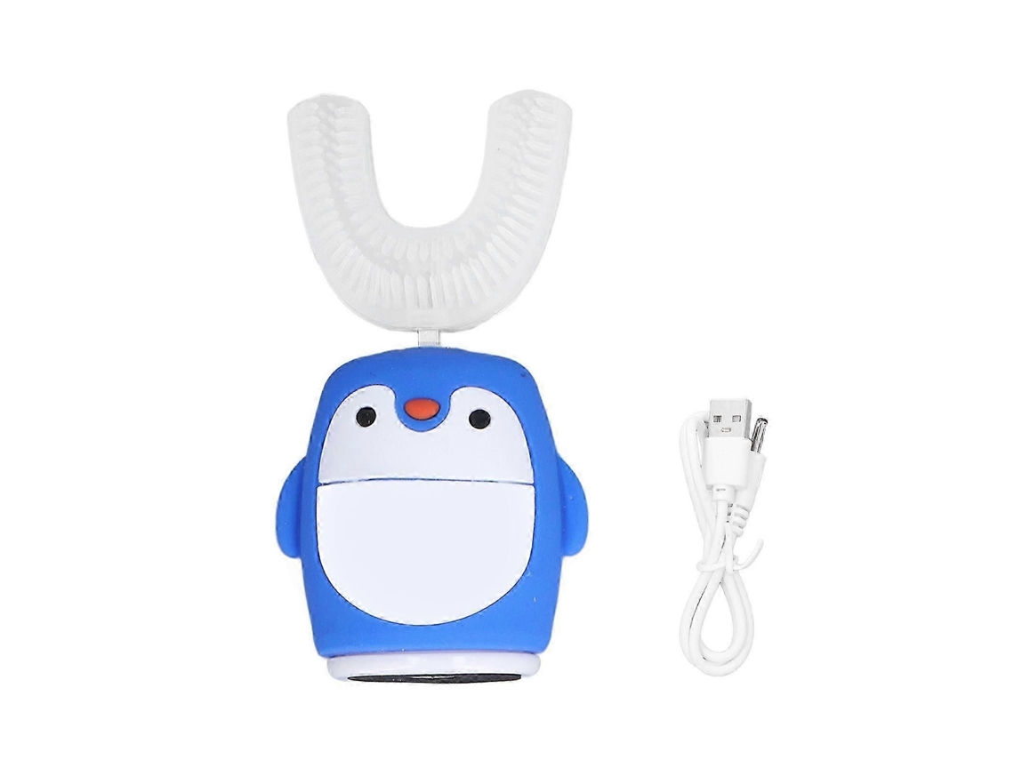 Escova de Dentes em Forma U Silicone Macio 360 ° Elétrica Desenho Animado Limpeza Oral para C Rianças GOKOCO