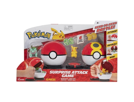 Pokémon Juego Ataque Sorpresa Con Dos Megapokeballs Y Dos Figuras Bizakvolumen