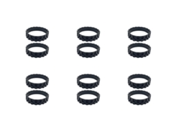 Conjunto de 12 peças de acessórios para aspirador robô Roborock S5/T6/T7 da Xiaomi: capas de reposição para rodas de caminhada.