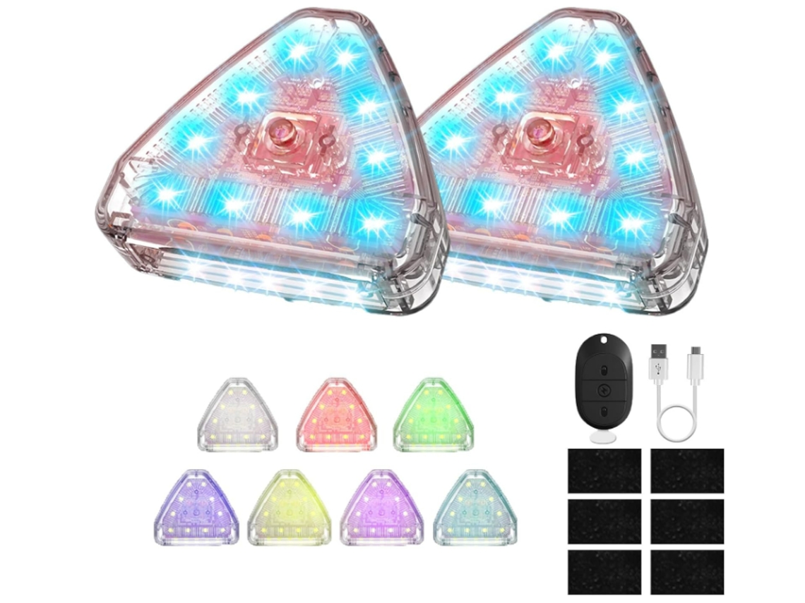 Luz Estroboscópica Led Sem Fio Com Controle Remoto, Alto Brilho, 7 Cores, Luzes Piscantes Recarregáveis Usb Para Carros, Caminhões, Motocicl