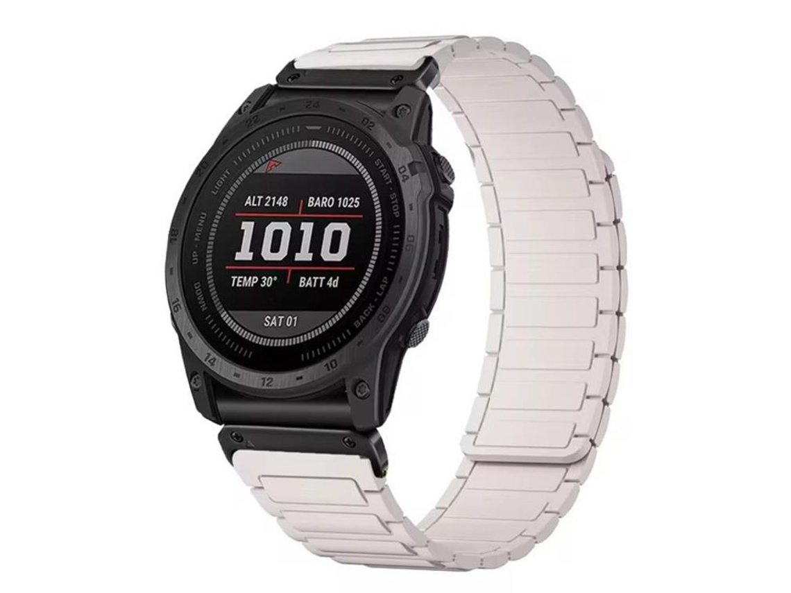 Bracelete para Garmin Silicone Magnético Três Contas Starlight com Conector Preto XIAOMOYU (26mm)
