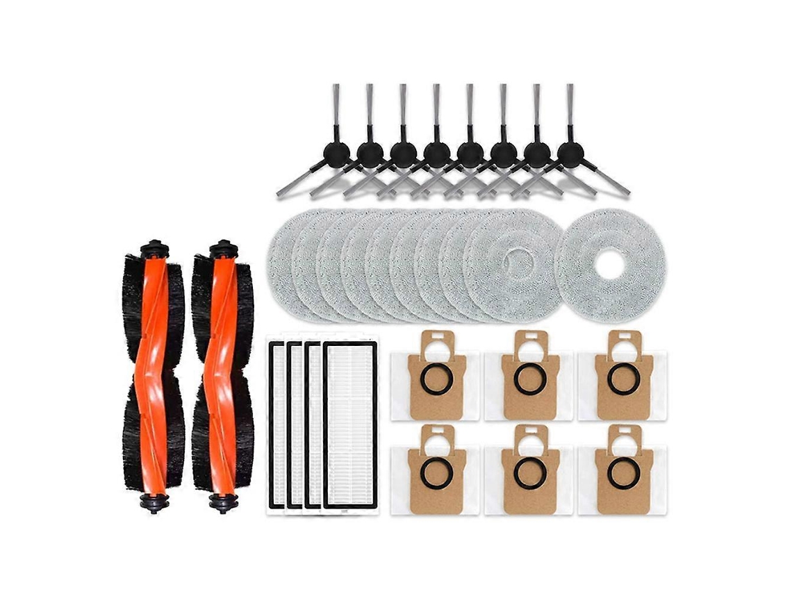 Peças E Acessórios Para Aspirador Robô Xiaomi X20 Pro / D102gl: Escova Principal, Escova Lateral, Filtro Hepa, Pano De Limpeza, Sacos De Pó._ozo