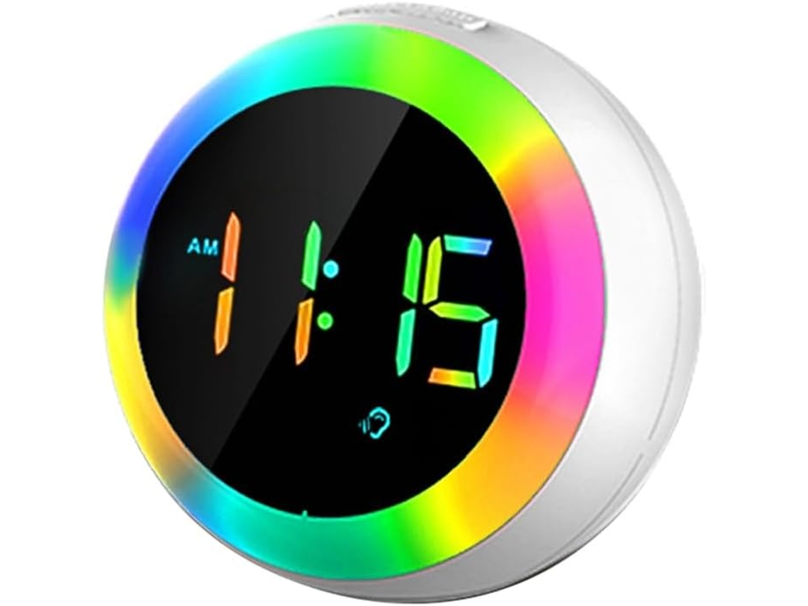 Despertador Infantil Moonsun com Luz Noturna e Alarme Duplo SFUSHOS