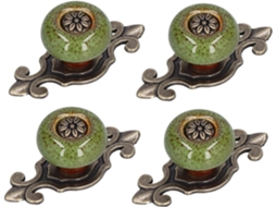 Conjunto De 4 Puxadores Gaveta E Porta Armário Em Liga Zinco, 7, 3cm De Comprimento Total, 3, 2cm De Diâmetro, Ferragens