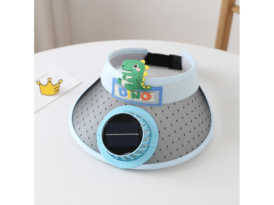 Chapéu com Ventilador Solar MDUG (dragão Azul)