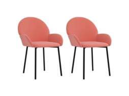 Dining Chair, Dining Chairs Vidaxl Cor-de-rosa Veludo (n/a)