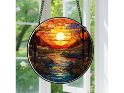 Pôr Do Sol Sobre Um Rio Sinuoso, Apanhador De Sol Arco, Íris, Apanhador De Sol Natal Para Mulheres, Presente Para Casamento, Dia Dos Namorados, 20cm