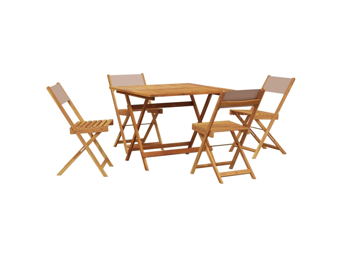 Garden Dining Set, Garden Dining Sets Vidaxl Cinzento-acastanhado Madeira De Acácia (90 X 90 X 75 Cm)