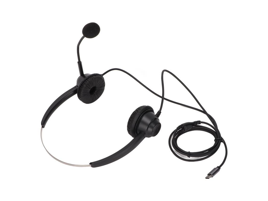 Aetheria fone de Ouvido Empresarial Binaural H360 type c com Microfone Cancelamento de Ruído para Centro de Chamadas Curso Online Conferência