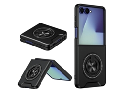Capa Para Samsung Galaxy Z Flip8, Resistente A Quedas Com Suporte De Anel Digitallab (preto)