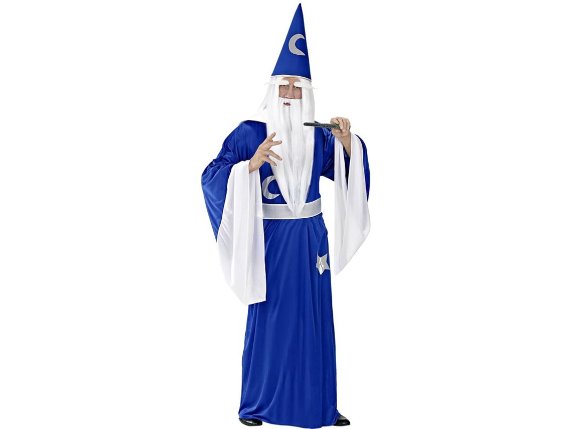 Fato de feiticeiro da lua azul fada para homem