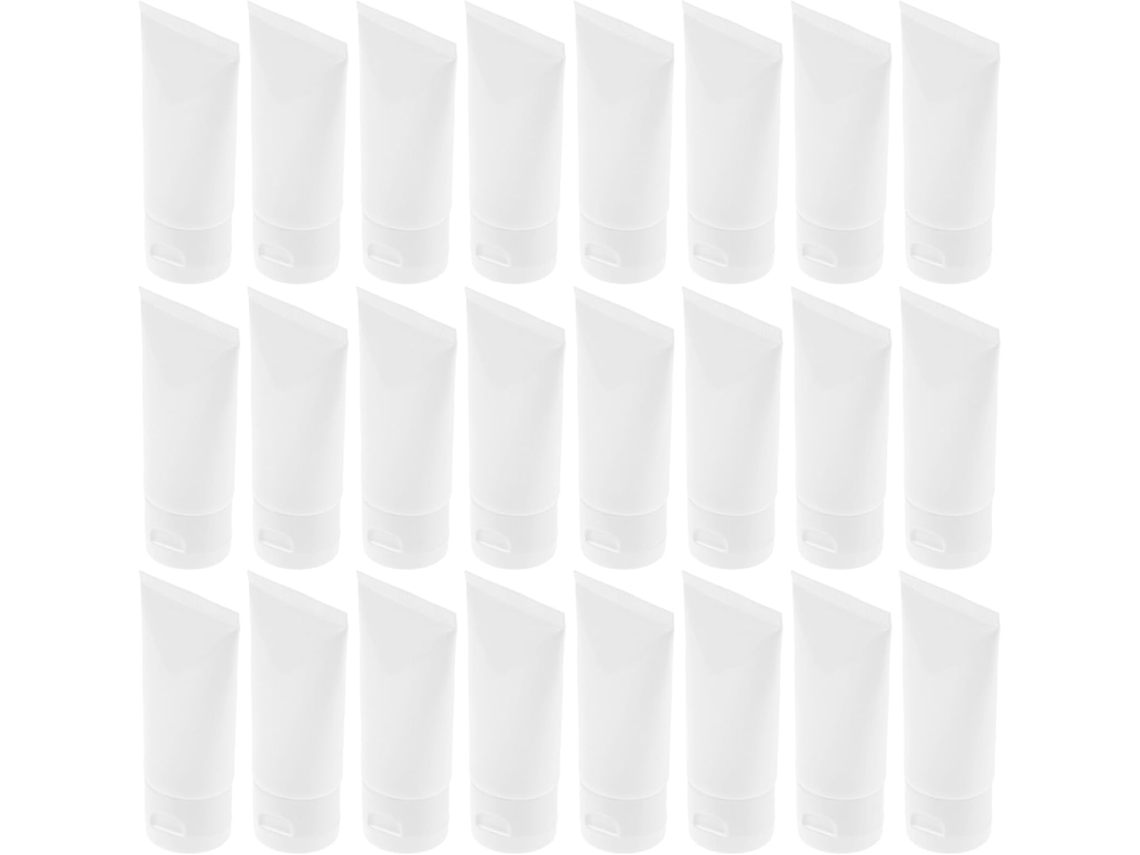 De 50 Tubos De Plástico Vazios Com Tampas Da Nuobesty Para Loção Facial E Sabonete Líquido.