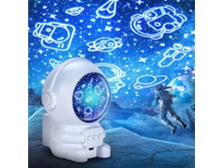 Projetor de Galáxias Astronauta para Quarto, Projetor de Estrelas, Luz Noturna Led de Nebulosa Espacial com Música BRILVIBERA