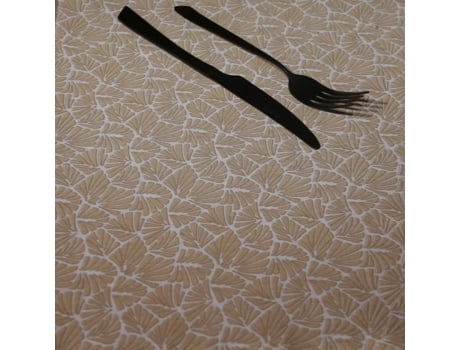 Toalha De Mesa Retangular Laminada 100 Algodão Natural 150x250 Cm