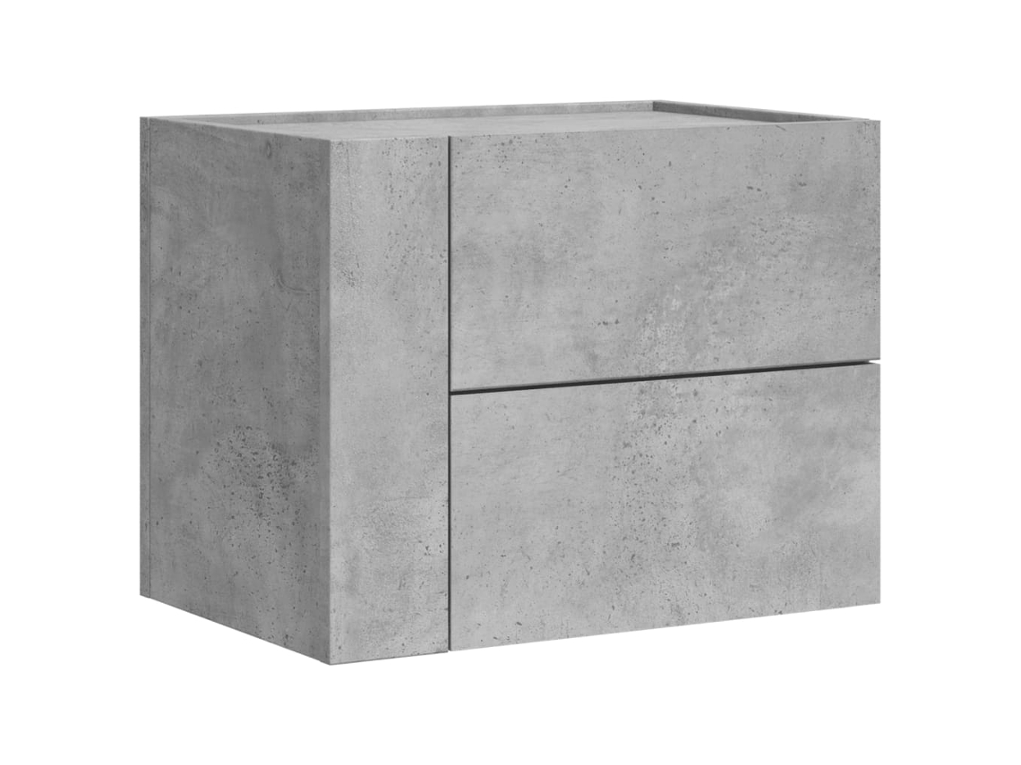 Wall-mounted Bedside Cabinet, Wall-mounted Bedside Cabinets Vidaxl Cinzeto Madeira Processada (n/a)