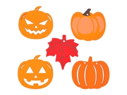 5 Peças de Decoração de Lascas de Madeira para Decorações de Halloween ALLINLESS