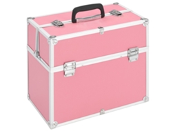 Vidaxl Caixa De Maquilhagem 38x23x34 Cm Alumínio Cor-de-rosa