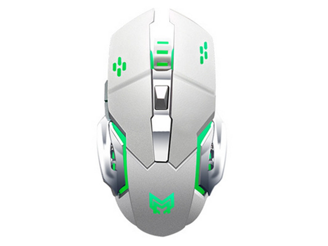 MEOIRUERY Rato De Jogo Sem Fios 2.4ghz Recarregável Com Receptor Usb, Retroiluminação De 7 Cores Para Computador Pc E Portátil
