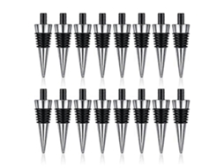 Kit Com 16 Rolhas De Metal Reutilizáveis ​​para Vinho, Ideais Para Casamentos E Festas Com Vinho.